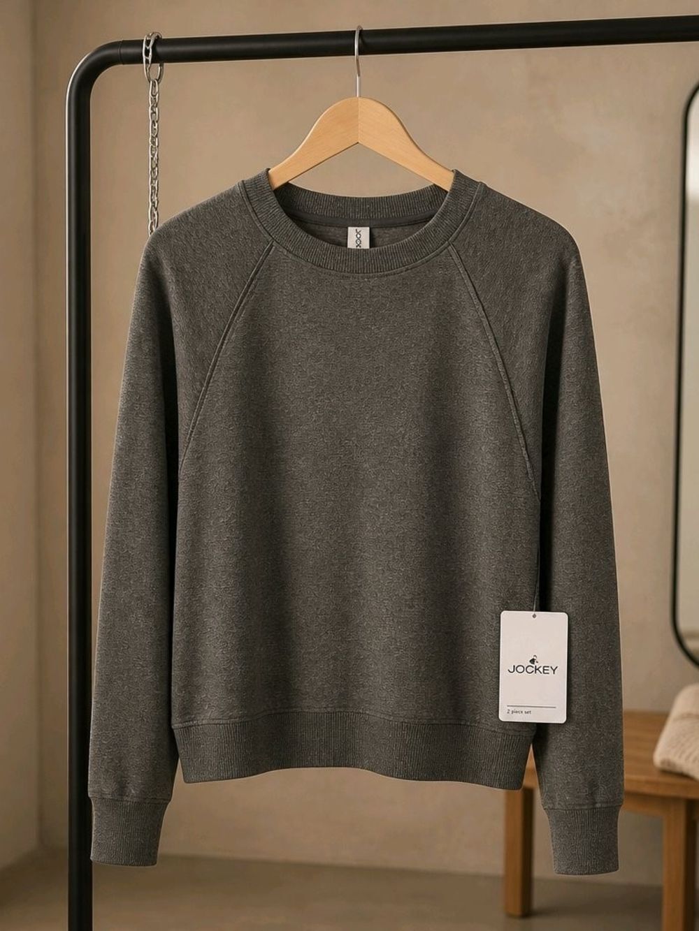 Jockey Men's Crewneck Sweatshirt - Charcoal Gray